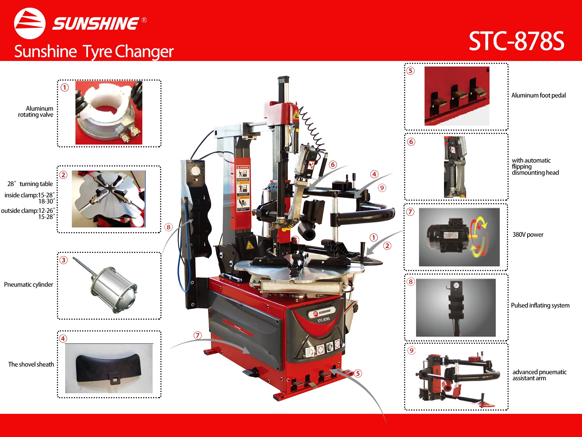 STC-878S Car Tyre Changer Machine