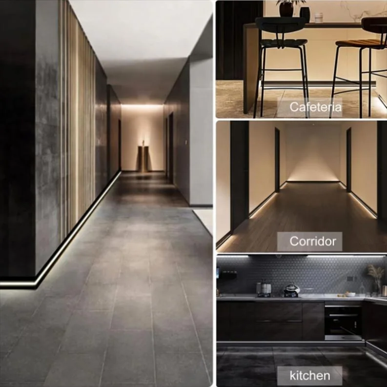 Free Sample Aluminum Metal Profile Decorative Strip Curved Square Shape Tile Trim for Wall and Floor Border