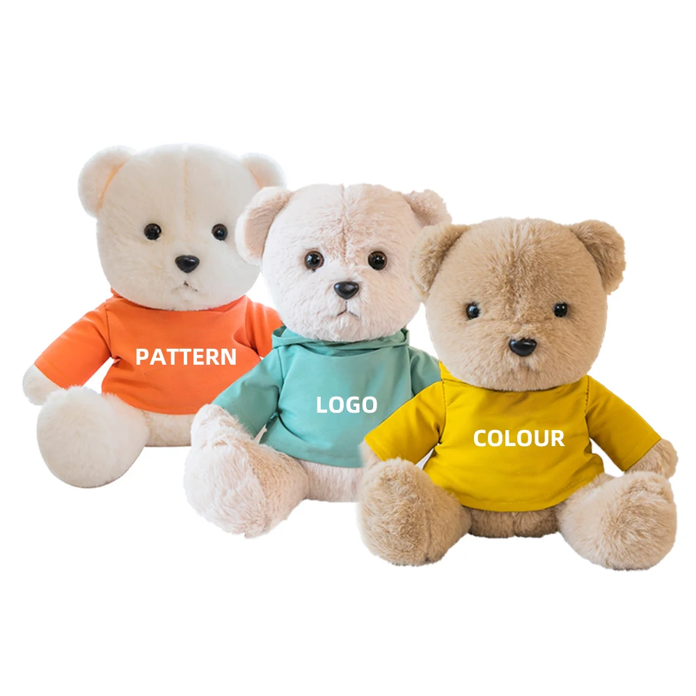 Wholesale Manufacturer Creative Animal With Teddy Bear Clothes OEM Logo Custom removable clothes accessories