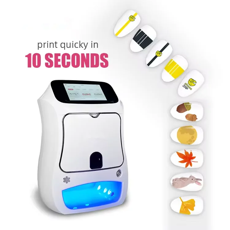 Direct factory price 10s Fast Printing Auto WIFI USB DIY 3D Digital Nail Art Printer Mobile Nails Print Dryer Fingernail Machine