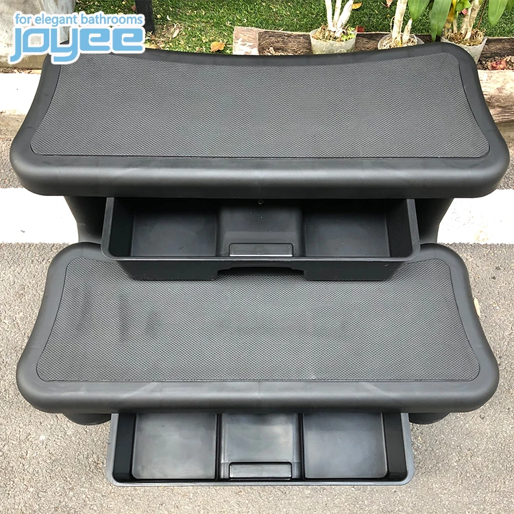 JOYEE Fashion outdoor waterproof anti-slop plastic stairs step spa swimming pool ladder for sale with a cheap price