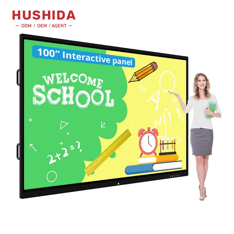 HUSHIDA горячая Распродажа ЖК-интерактивная доска сенсорный экран интерактивная сенсорная панель 65 75 дюймов плоская интерактивный