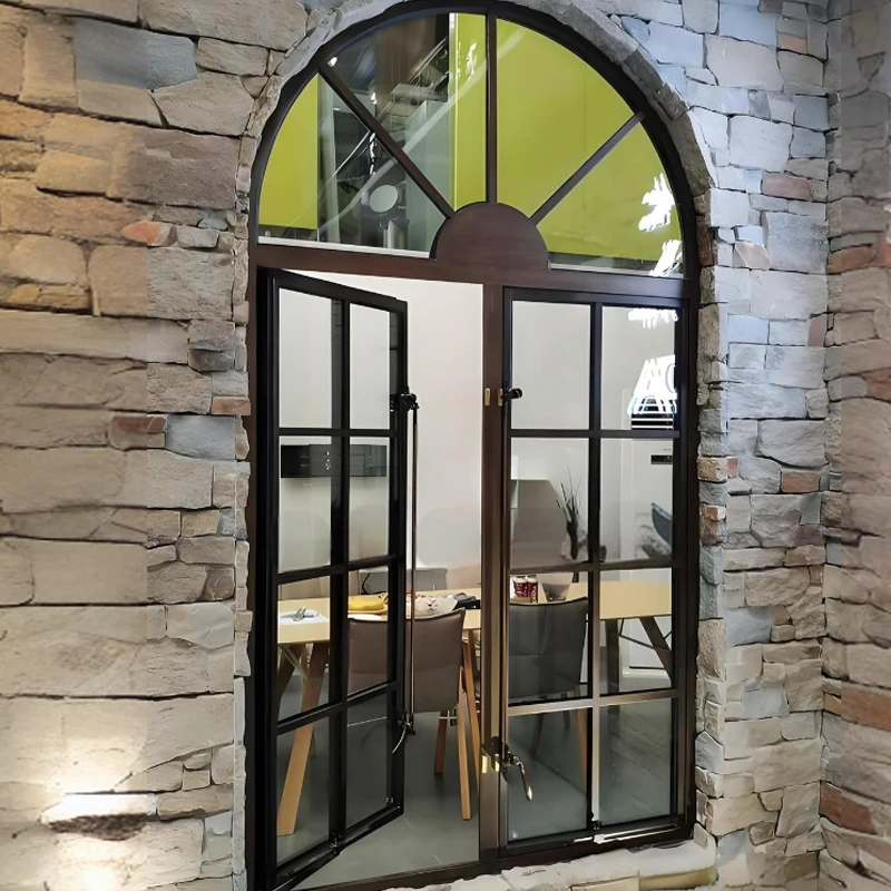 Hot Rolled Solid Steel Glass System 37 Series Custom OEM ODM Door and Window