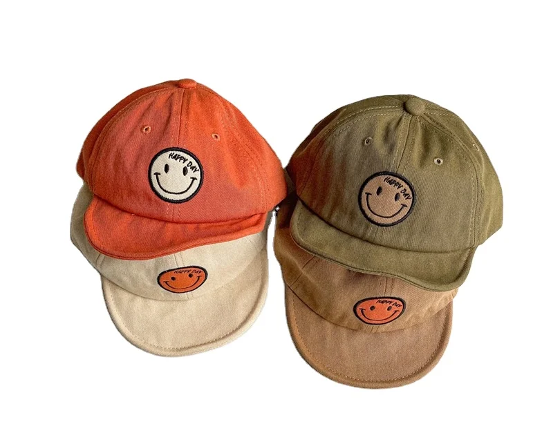 Ins Hot Sale Happy Day Baby Smiley Baseball Hat Kids Children Sunhat