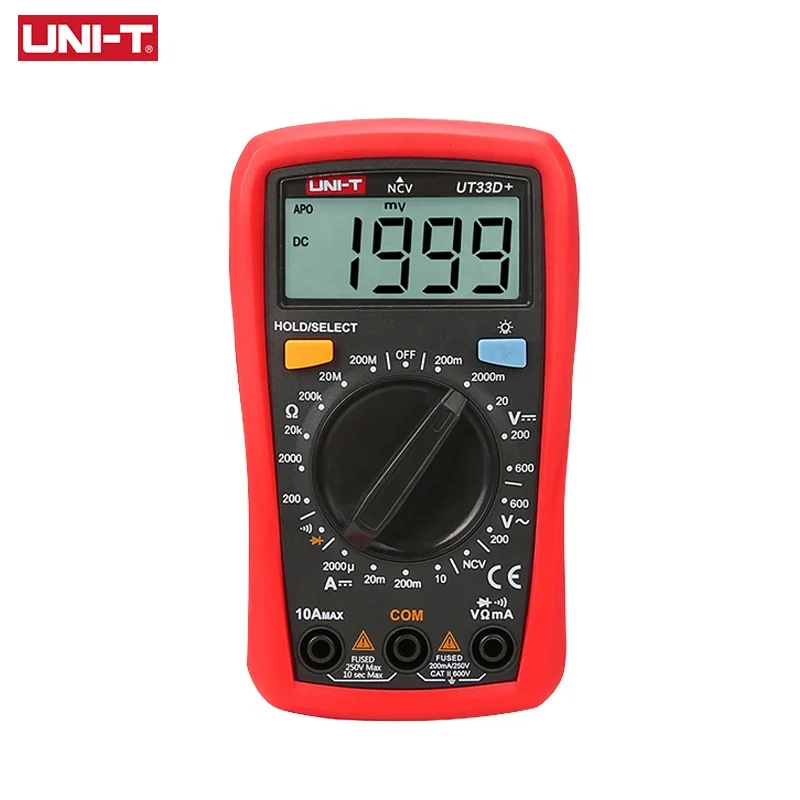 UNI-T UT33A+ UT33B+ UT33C+ UT33D+ Digital Multimeter Auto Range Palm Size AC DC Voltmeter Ammeter Resistance Capatitance Tester