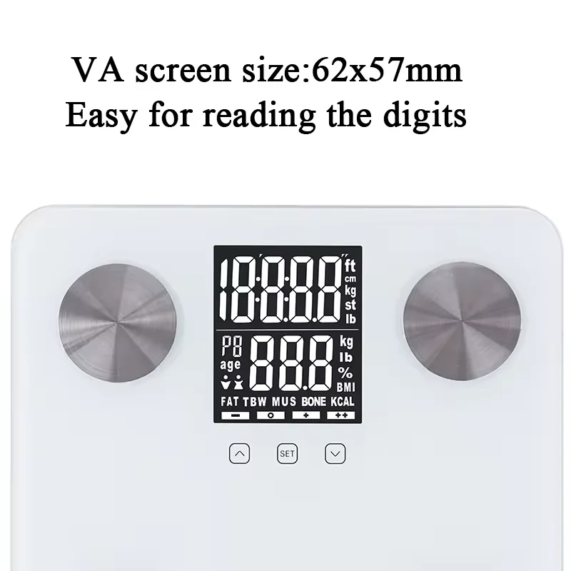 Large Capacity 180kg Smart Body Fat Scale For Body Large VA Display Household body fat scale