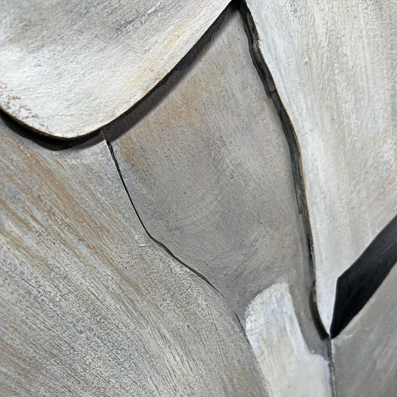 JZ Modern Wall Decor Custom Abstract Geometric Artwork 3D Woodboard Handpainted Oil Painting