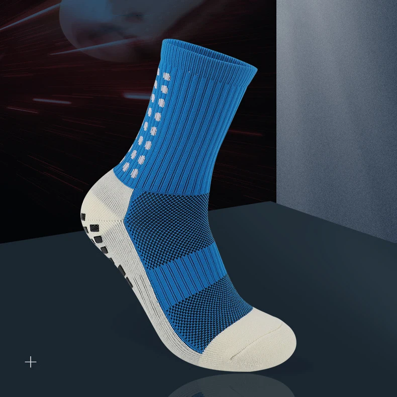 Wholesale Custom Logo Anti Slip Socks for Kids Youth Men Non Slip Grip Sock Football Soccer Socks