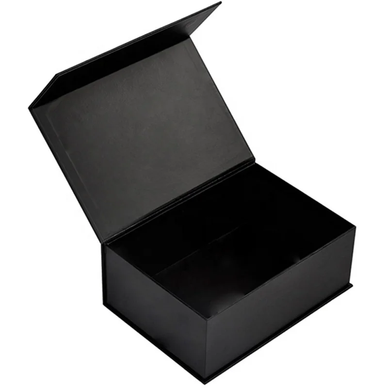 Wholesale Custom Logo Black Cardboard Box Packaging Gift Boxes Magnetic Cardboard Box
