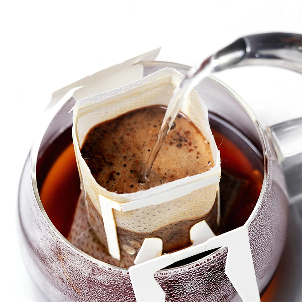 Мешок для фильтров портативный подвесной ушной кофейный бумажный горячая Распродажа одноразовый 50 шт. в пакете пищевая