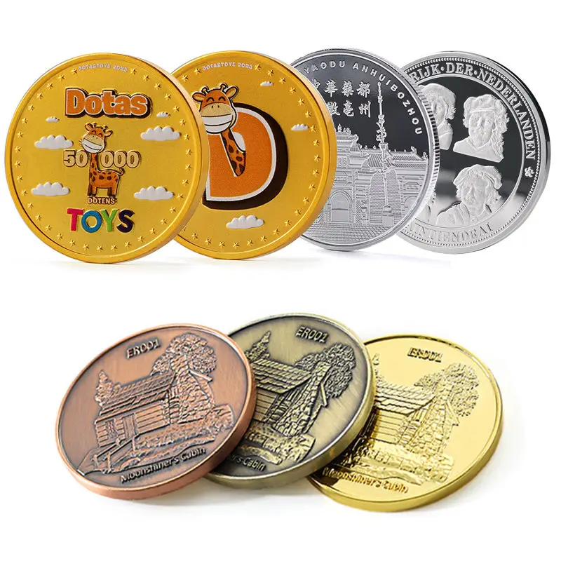 FOCUS Manufacture Wholesale Custom Coin Zinc Alloy Custom Challenge Coin 3D 2D Souvenir Gift Coin Promotion Giveaway Gift