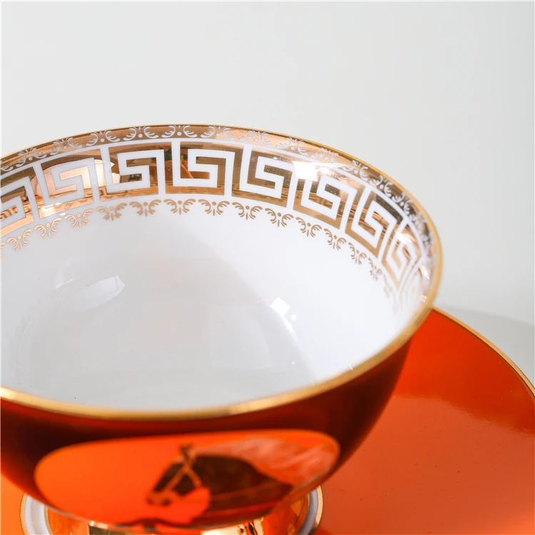 JIABAIEN Royal style 15pcs bone China tea set horse decal colorful design teapot tea cup set custom ceramic coffee set for gift.jpg