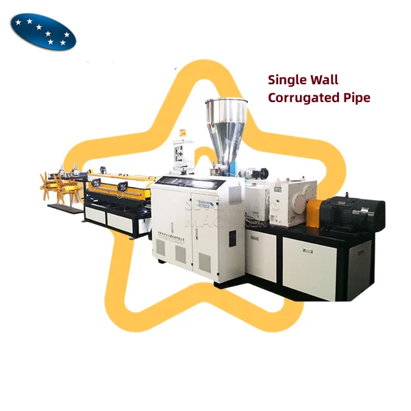 Seveenstars High Quality PVC PP PE Corrugated Pipe Making Machine Electrical Conduit Pipe Machine