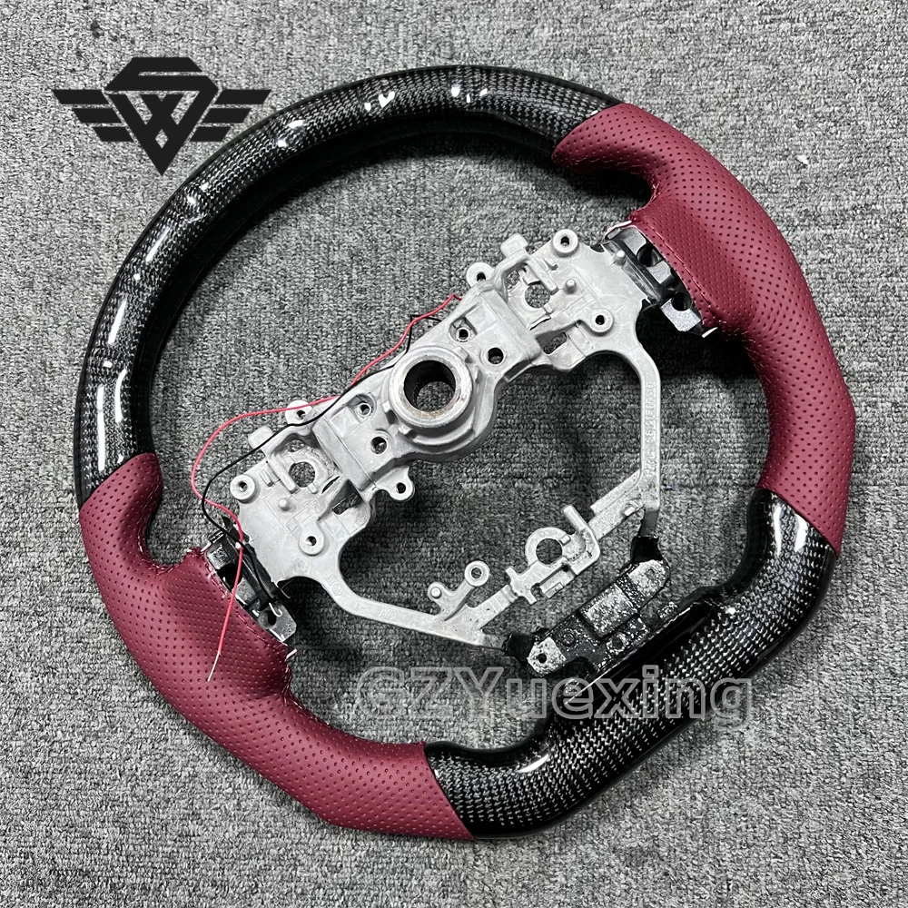 High Quality Customized Steering Wheel Suitable for Lexus IS250 Carbon Fiber Red Perforated Leather Of LED Lights And Heater