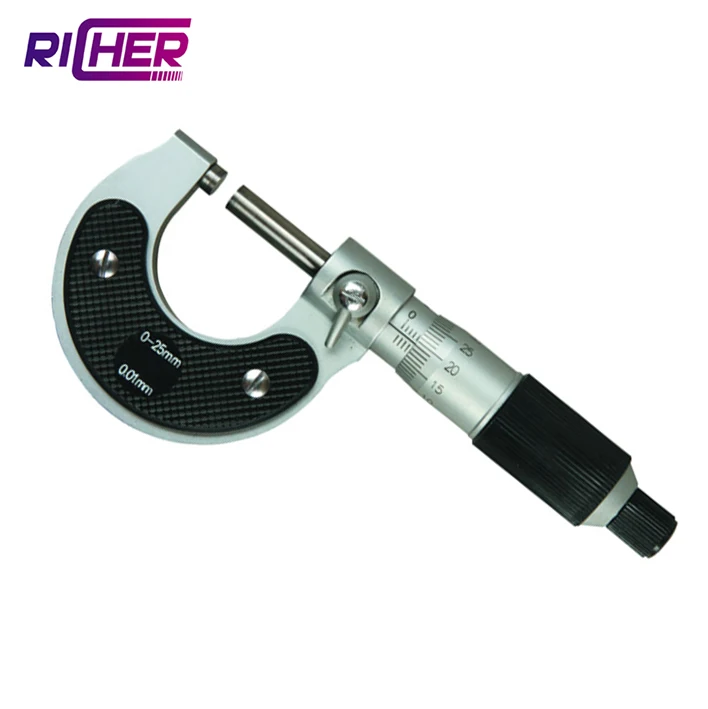 outside Micrometers,chrome-plated 0-25/25-50/50-75/75-100 mm micrometers for measuring