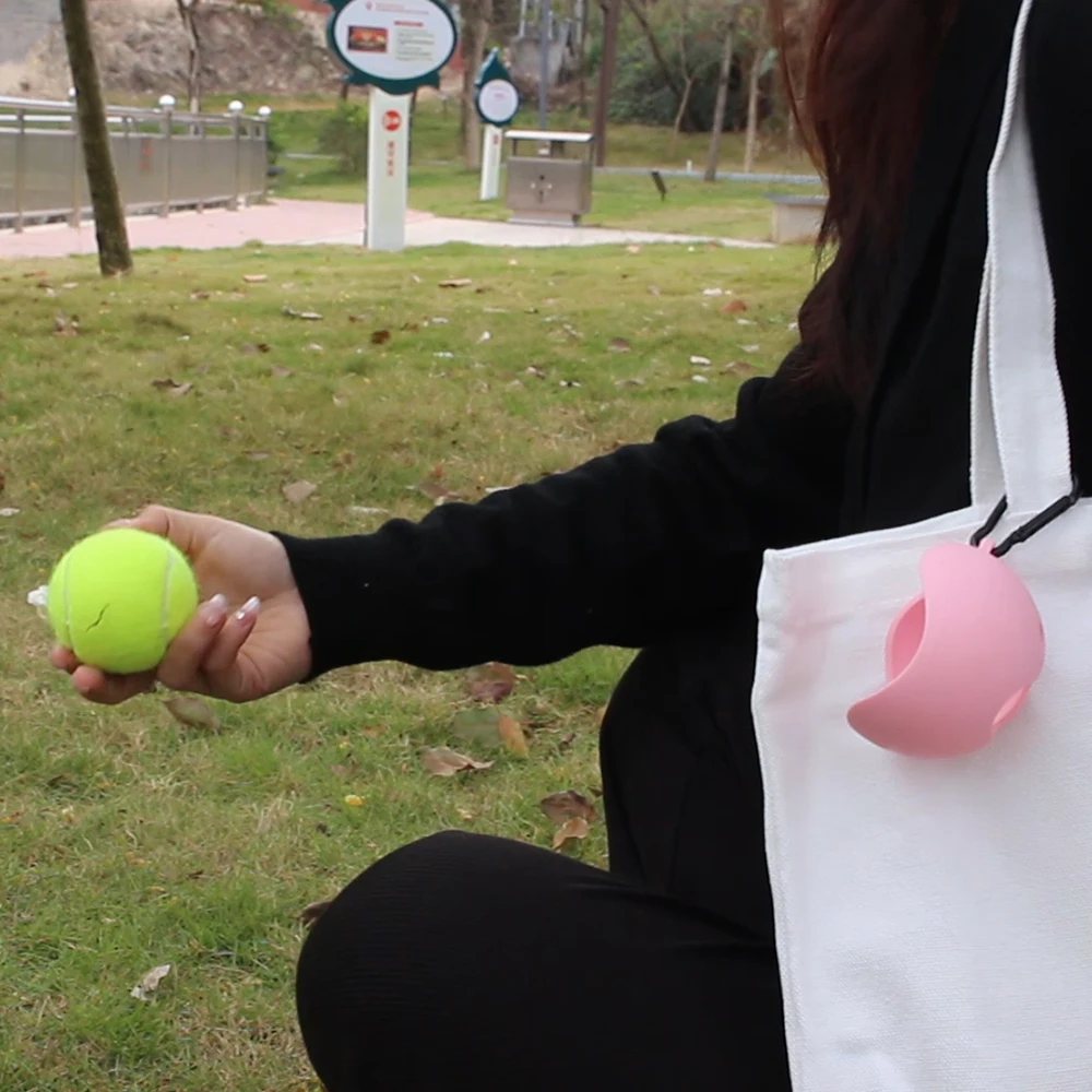 novelties 2024 Hands-Free Silicone Pet Ball Cover Holder with Dog Leash Attachment Fit for Standard Tennis Balls Pet Supplies