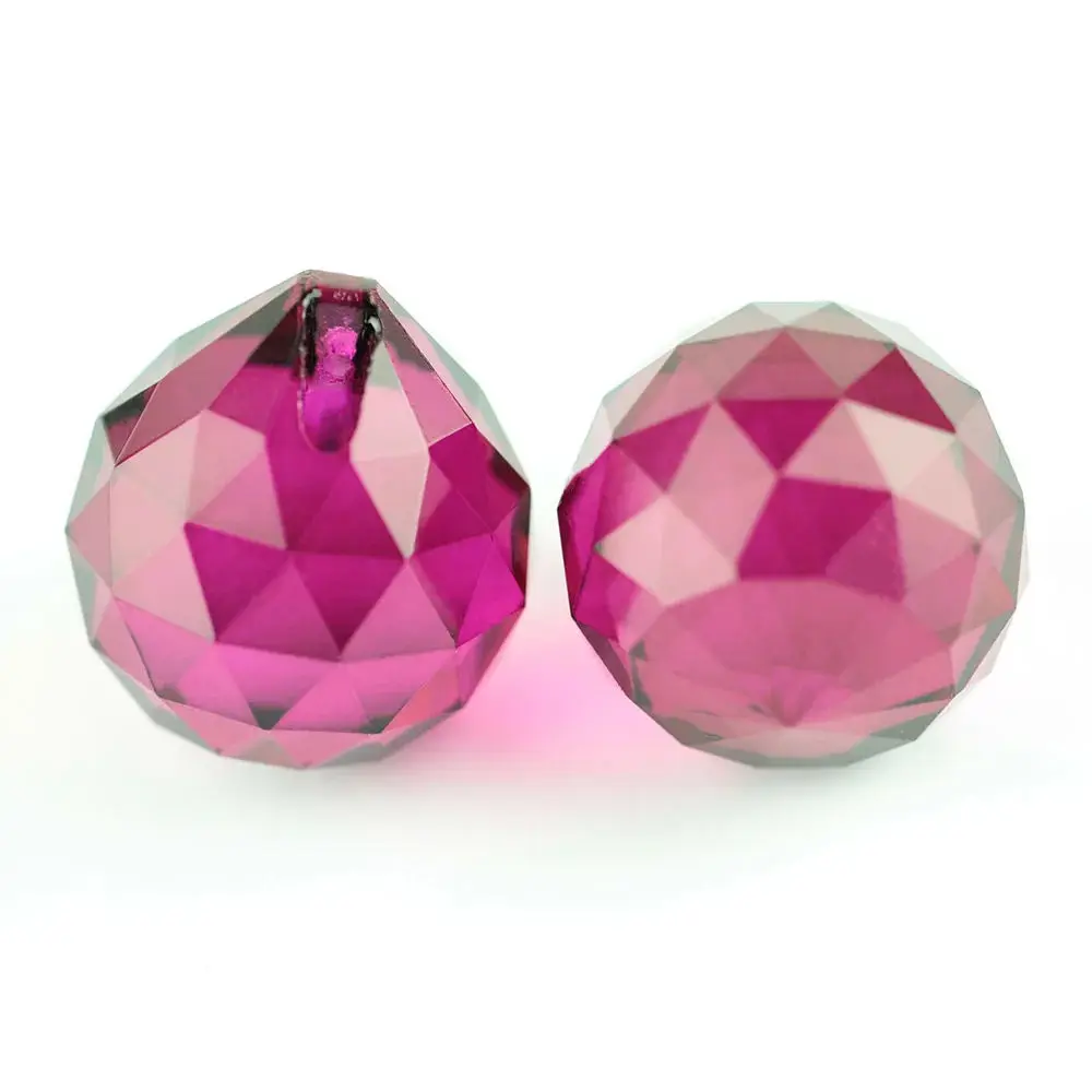 Honor Of Crystal 30mm 40mm K9 Colored Crystal Faceted Ball Crystal Chandelier Ball For Decorations