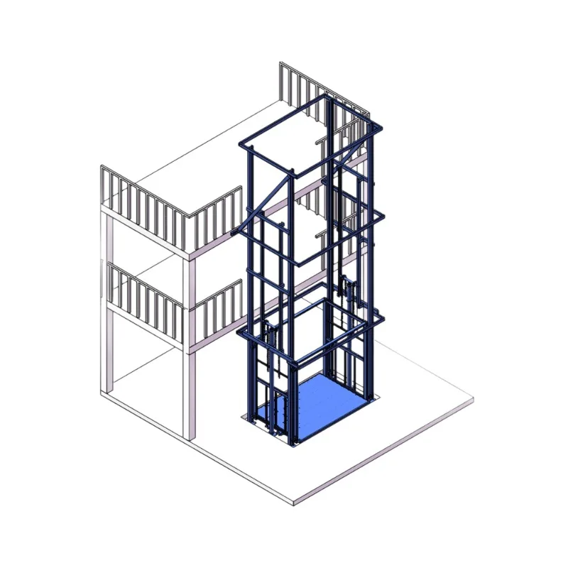 outdoor manufacturer Warehouse electric price 100kg 500kg small hydraulic goods cargo 1 ton freight elevator lift for loading