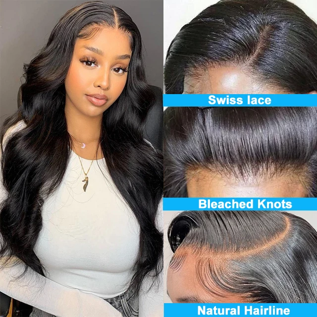 Bs Good Quality Human Hair Lace Front Wig 100Natural Cheap Glueless Body Wave Human Hair Wigs