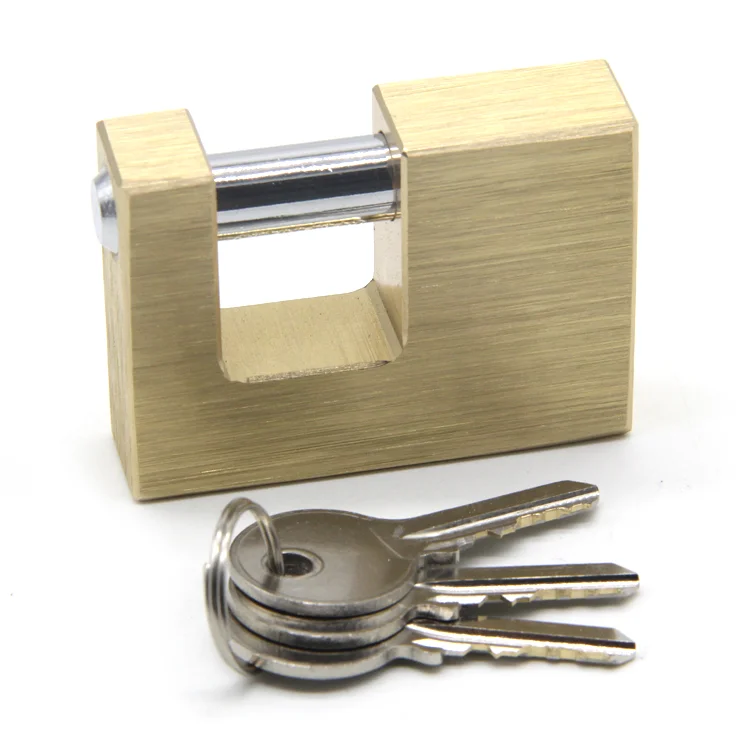 75mm High Quality Brass Padlock Outdoor Candado Security Rectangular Padlock