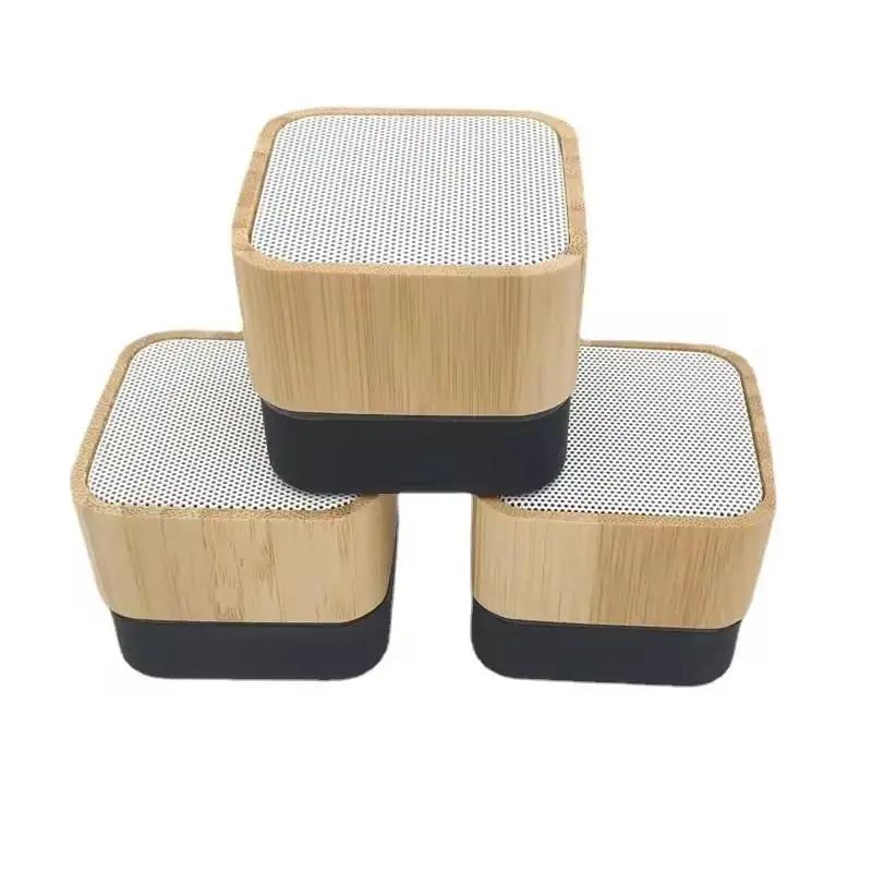 Wood Speaker Rechargeable Speaker Portable Wireless Square Mini Speaker