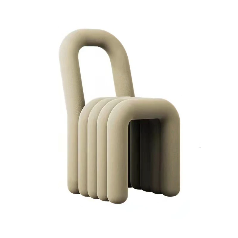 Nordic Modern Luxury, Simple and Irregular Backchair Personalized Network Red Makeup Chair Designer Art Creative Dining Chair