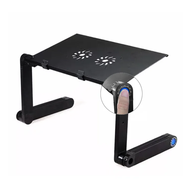 Manufacture Modern Computer Aluminium Stand  Adjustable Height Foldable Laptop Notebook Riser Table Desk
