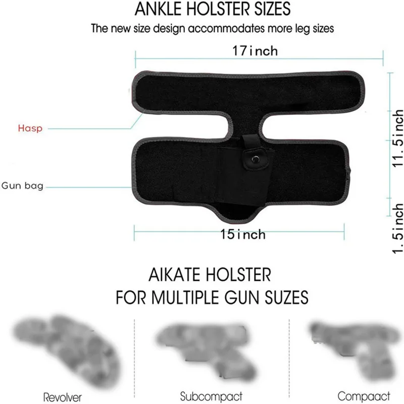 Wholesale Custom Universal Stealth Neoprene leg holster for outdoor tactics  ankle holster for men and women