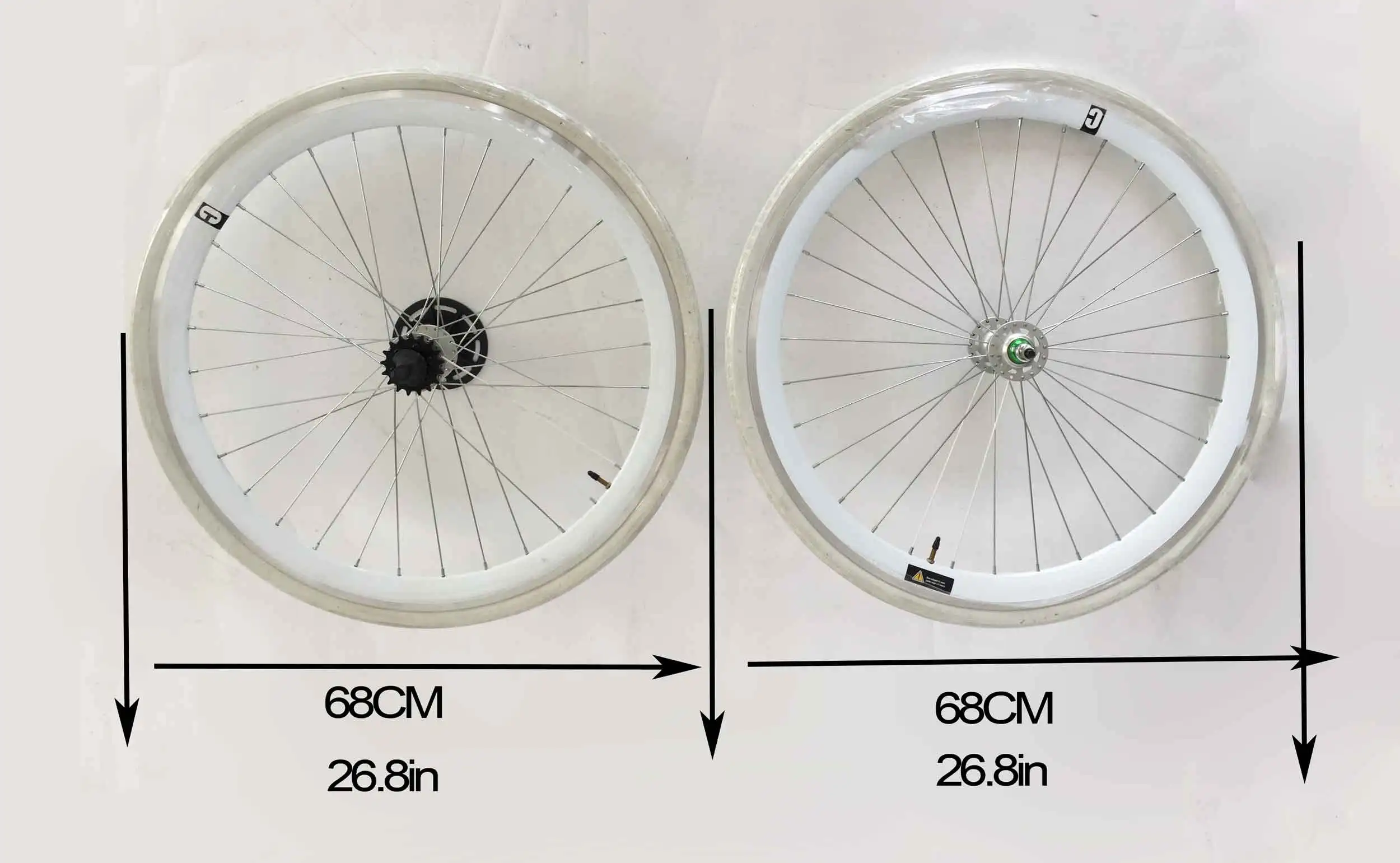 700C 23mm 14G 36H Alloy Fixed Gear Bike Bicycle Wheels Wheelsets With Tyre And Tube