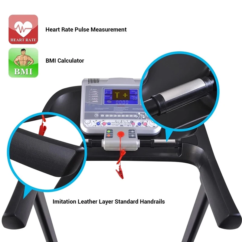 Professional Fitness Incline Electric Foldable Treadmill For Home