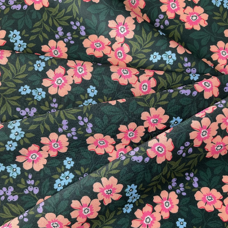 Custom Printed Swimwear Fabric Woven Dancewear Stretch Fabric 88 Polyester 12 Spandex Fabric