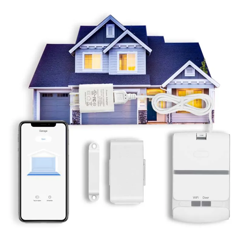 WiFi Garage Door Sensor Controller Opener with RF Switch Tuya Smart Life Smart Home Google Amazon Alexa Echo App Alert No Hub