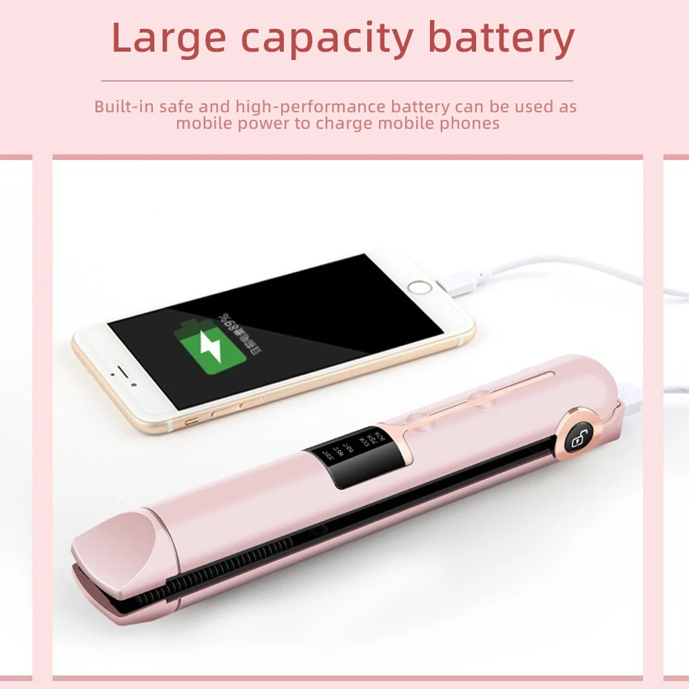 Rhinestone Steam Dongguan Wireless Brand Pencil Straighteners Tech Dryer Diamond Mini Iron Fat Flat Hair Straightener