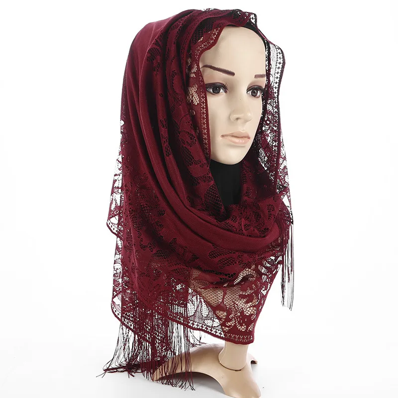 Fashion   Women Hijab ladies arab fashion lace turban Scarf and Shawls