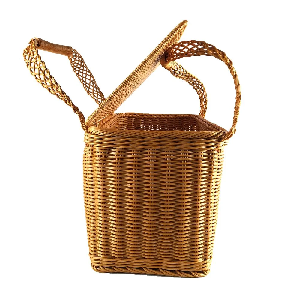 Yulin Jiafu outdoor weaving cheap large plastic cane picnic basket with handle