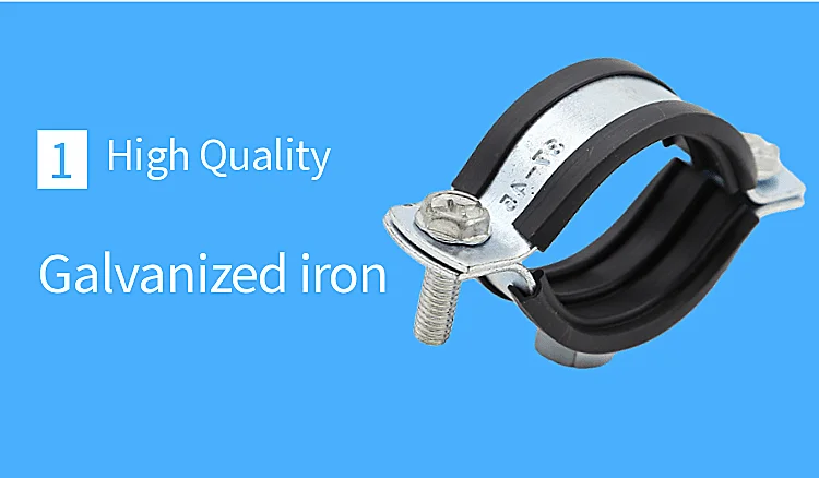 Tianjin High Quality All Stainless Steel Two Side Screw Heavy Duty Pipe Clamps With Epdm Rubber