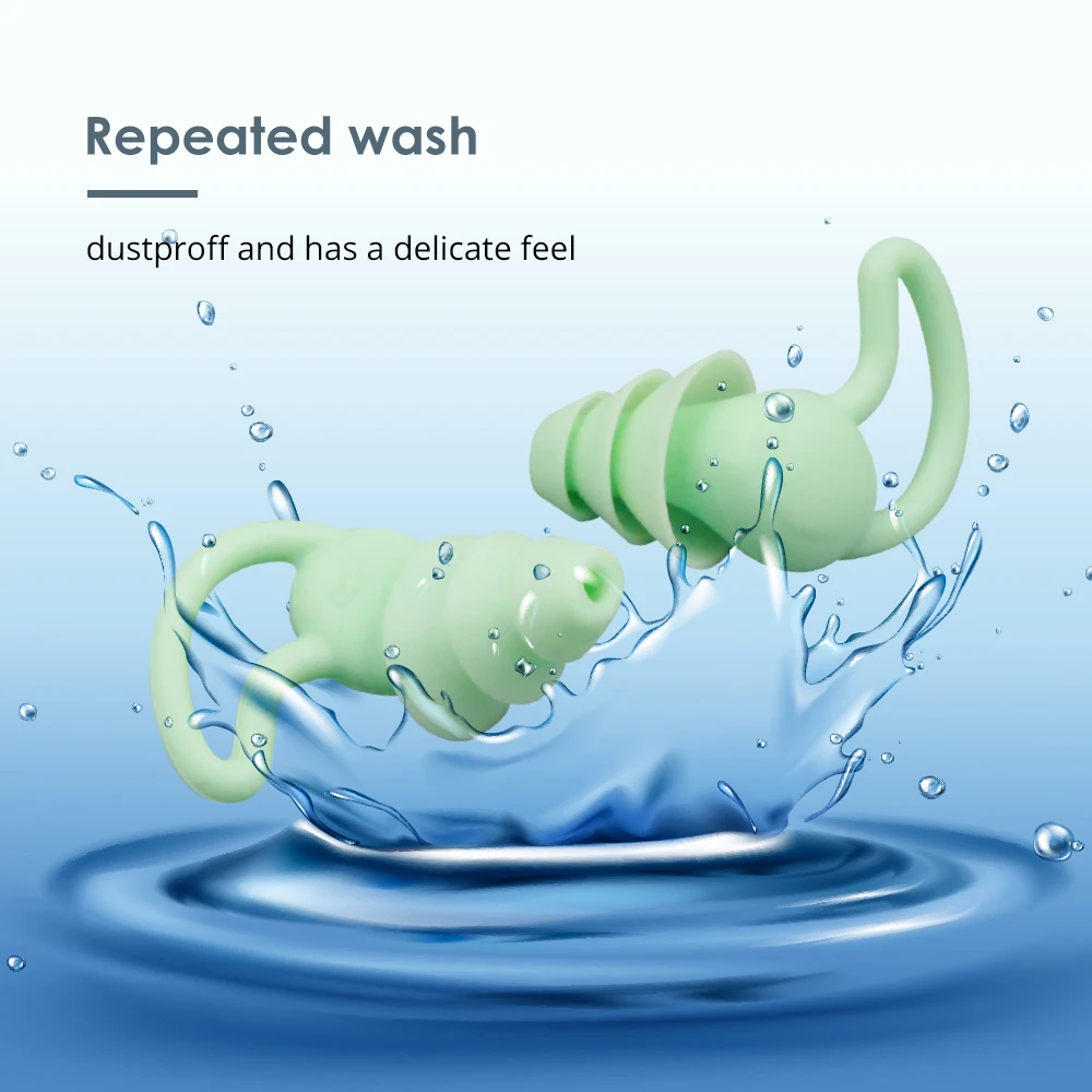 Customized Noise Reduction Ear Plugs Triple Physical Noise Reduction Skin-friendly Silicone GEL Sleeping Earplug