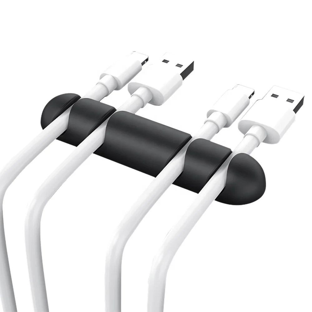 TPR Cable Holder 8PC Cable Management Clip Cord For Mouse Earphone Headset Silicone USB Cable Winder Organizer Factory wholesale