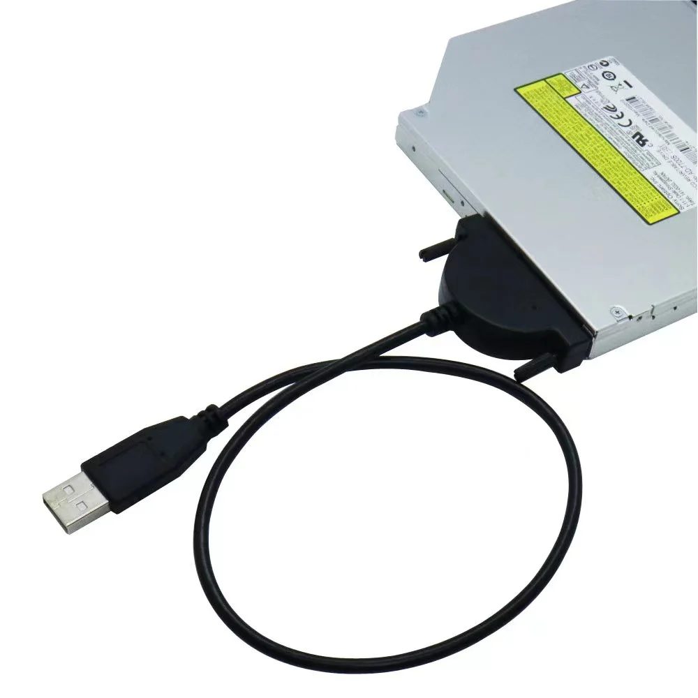 7+6 SATA CABLE USB 2.0 Converter External Optical Drive Adapter for Laptop CD-ROM DVD With LEDusb slim sata adapter