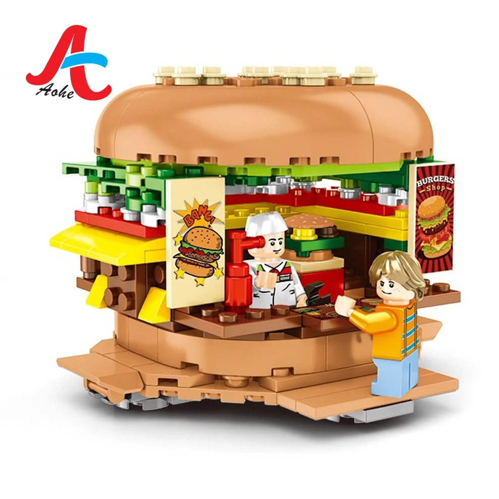 Blocks Burger Shop For Kids Building Blocks Toy Burger Shop With 209PCS