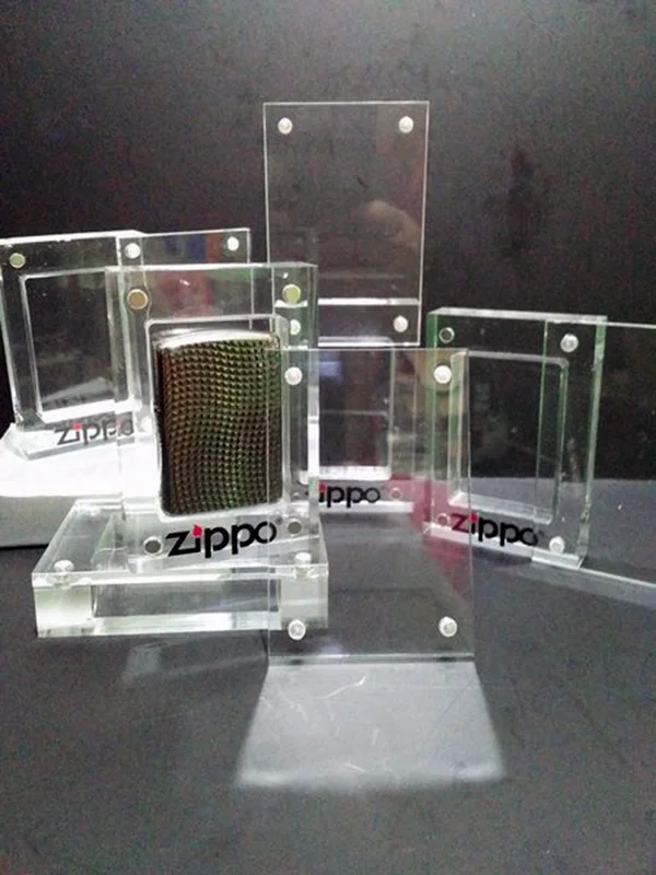 custom acrylic zippo lighter display case with magnet