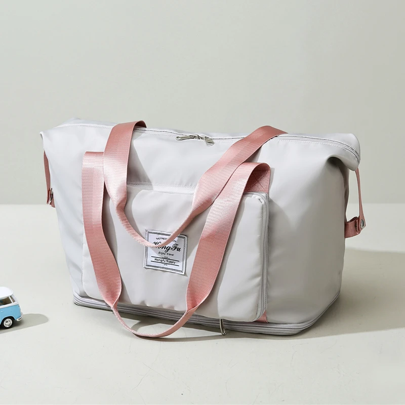 Custom Logo  Large Capacity Folding Waterproof Handbags Unisex Travel Organizer Bags Women Luggage Travel Packing Travel Bag