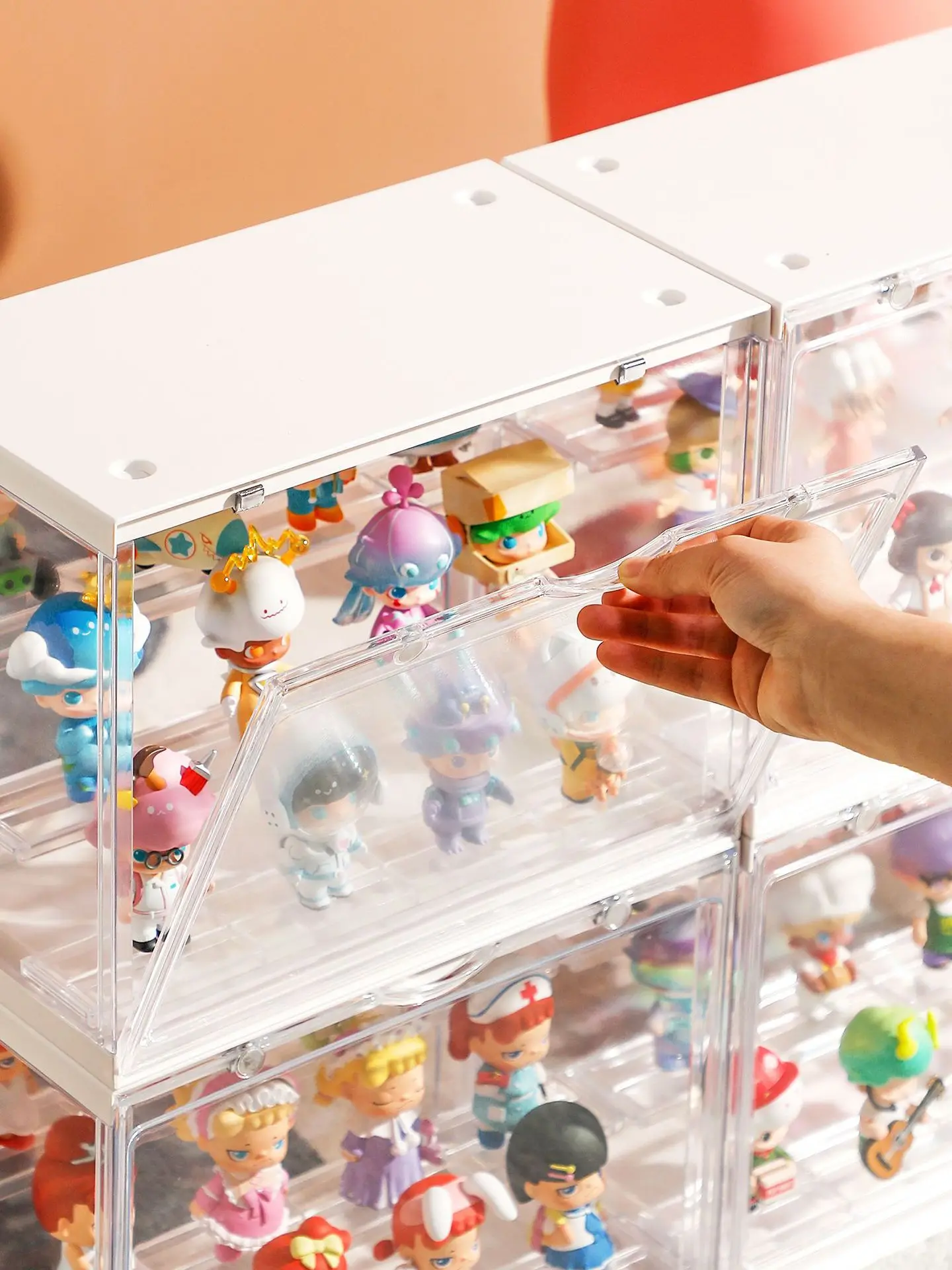 Acrylic figurine figures blind box storage doll lego display frame transparent model dustproof cabinet box for toy