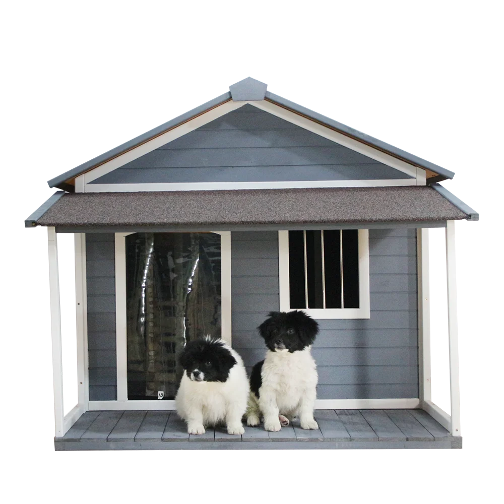 Деревянные домики с сараем ODM/OEM домик для собак для 2 уличных домашних питомцев деревянный дом