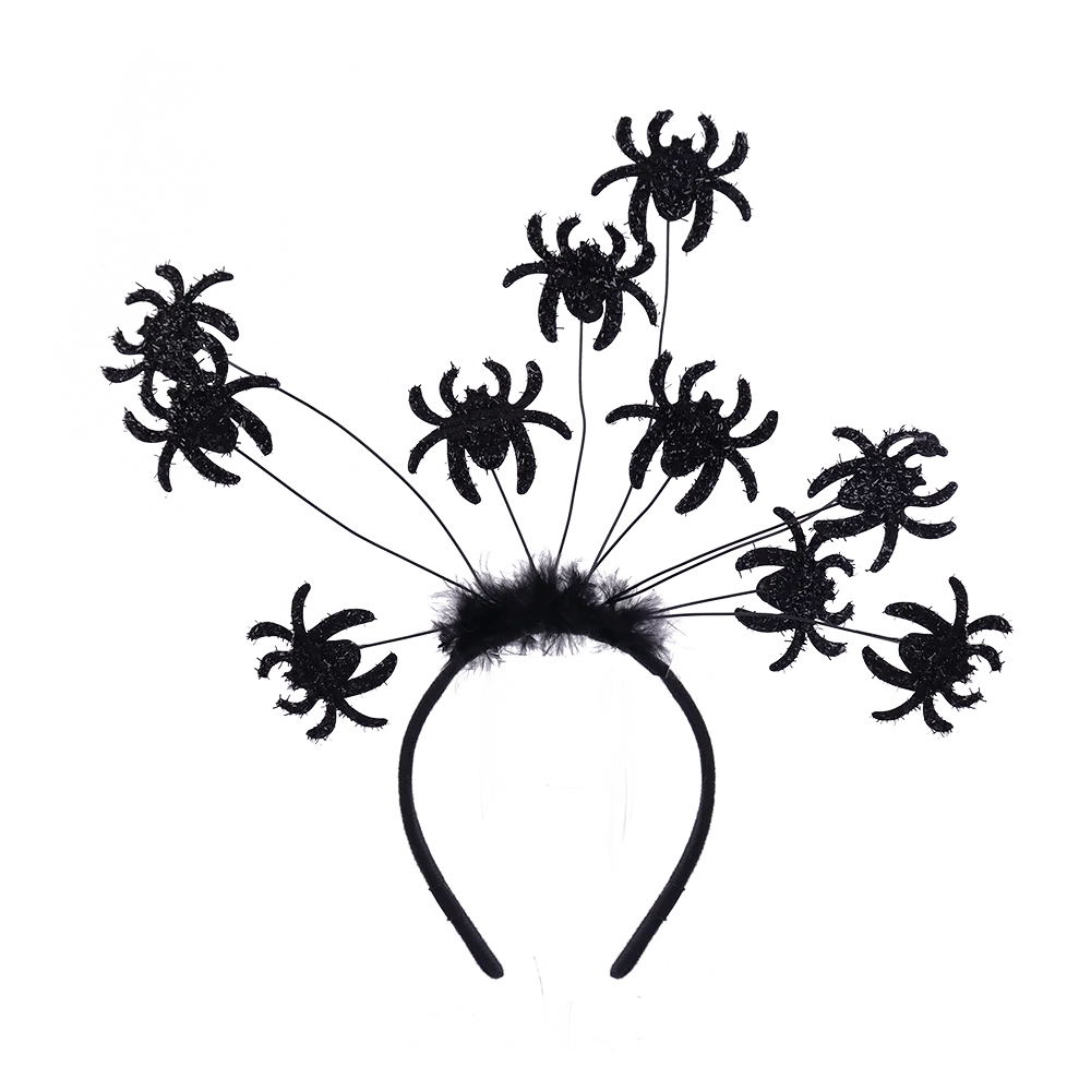 Halloween Costume Headbands Women Girls Pumpkin Spider Bat Headband Asymmetry Halloween Hairband with Spring Hair Accessories