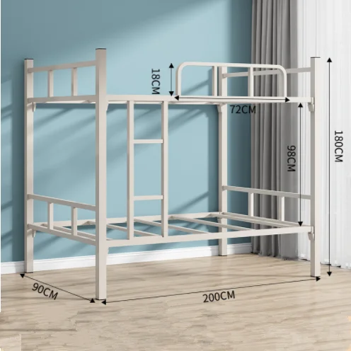 metal bunk bed dorm apartment hotel furniture high quality wholesale steel bunk bed