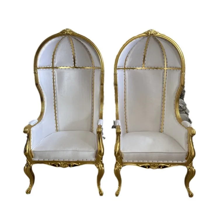 High back sofa chair Solid wood king Royal foot bath leisure area foreign wedding special recliner