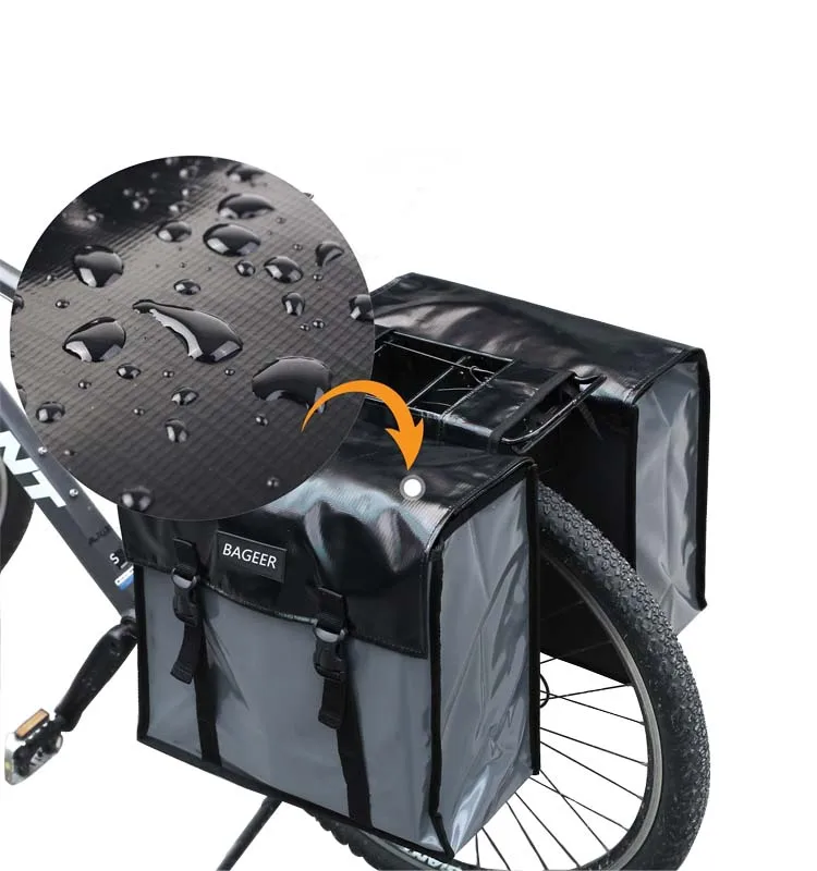 Fashionable Bicycle double real pannier  bag  waterproof side bike bag