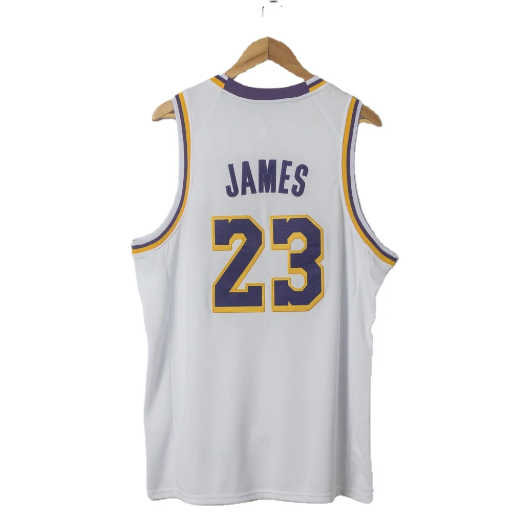 Новая цена оптовой продажи вышитые мужские #3 Энтони Дэвис #23 Джеймс Баскетбол Джерси черный рубашка с короткими рукавами