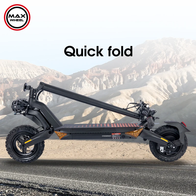Aluminum alloy 800w motor 48v lithium battery 10 inch off-road tubeless tire T8 adult folding electric scooter